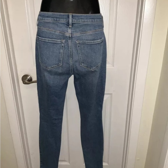 PacSun Distressed Jeans Juniors 27L High Rise‎ Ankle Jegging Skinny Blue - Picture 2 of 10